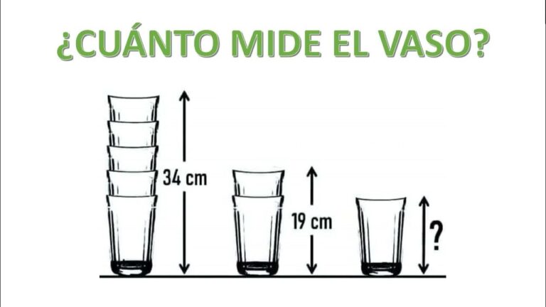 ¿Cuánto mide el vaso?