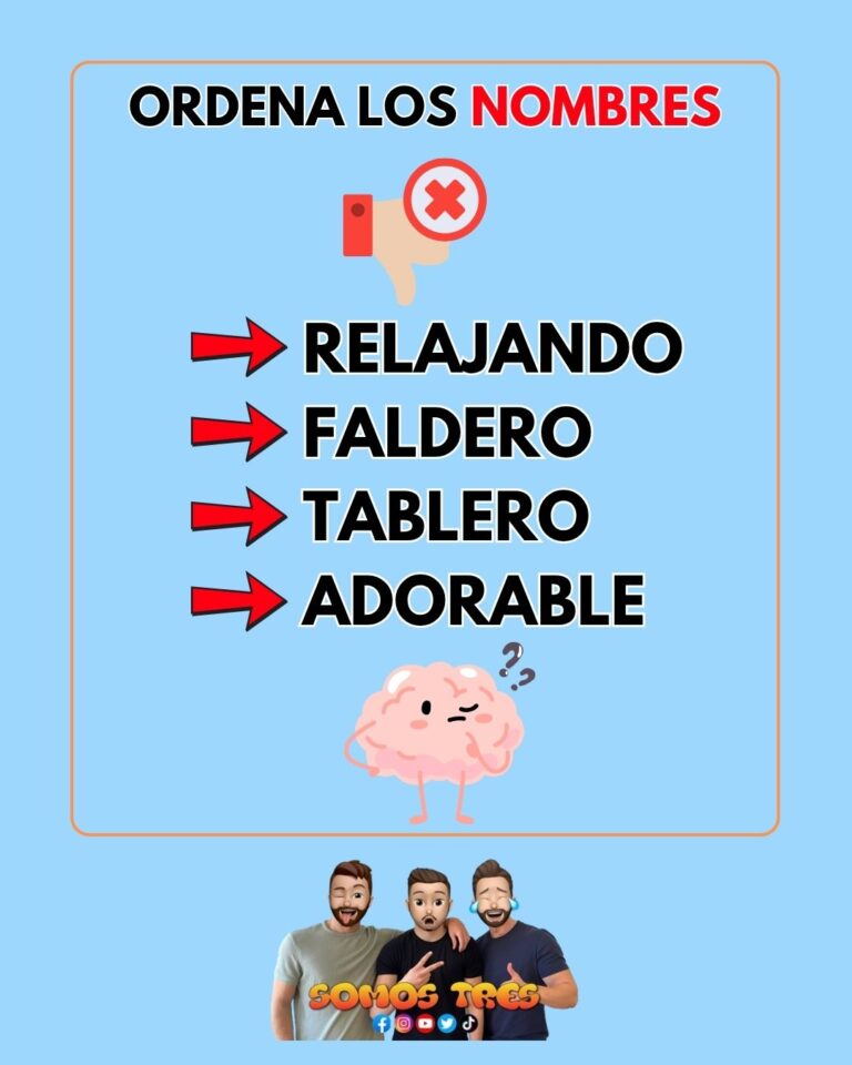 Ordena los nombres correctamente